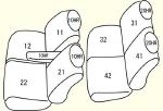 JB5〜8（1列目ベンチシート）用 セット内容イメージ図