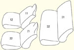 NV100クリッパー用シートカバー DR17V/DR64V/U71V/U72V CLAZZIO Air