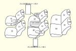 8人乗り[H19/1〜H22.12]用（運転席パワーシート有無、2列目ヘッドレスト形状により商品異なります） セット内容イメージ図