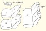 1列目枕 シート一体型用 セット内容イメージ図