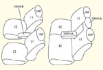 2列目肘掛け装備車用 セット内容イメージ図