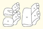 スイフト用シートカバー ZC13S/ZC43S/ZC53S/ZC83S/ZC72S/ZD72S CLAZZIO X